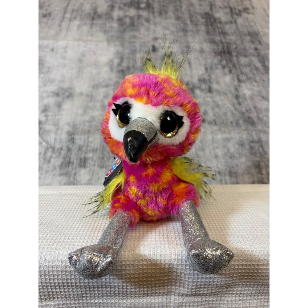Zuru Coco Surprise Fliss Flamingo Plush Pink Orange Tie Dye Glitter Legs 8in